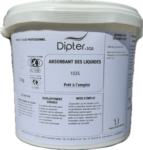 1035 Absorbant des liquides - seau de 2 kg