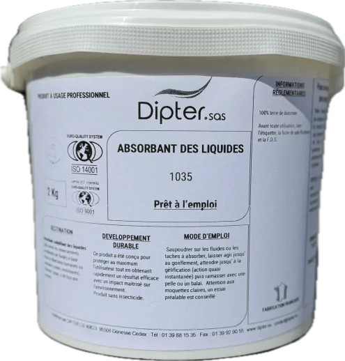 1035 Absorbant des liquides - seau de 2 kg